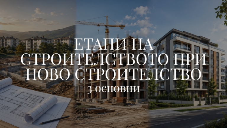 Етапи на строителството при ново строителство - 3 основни