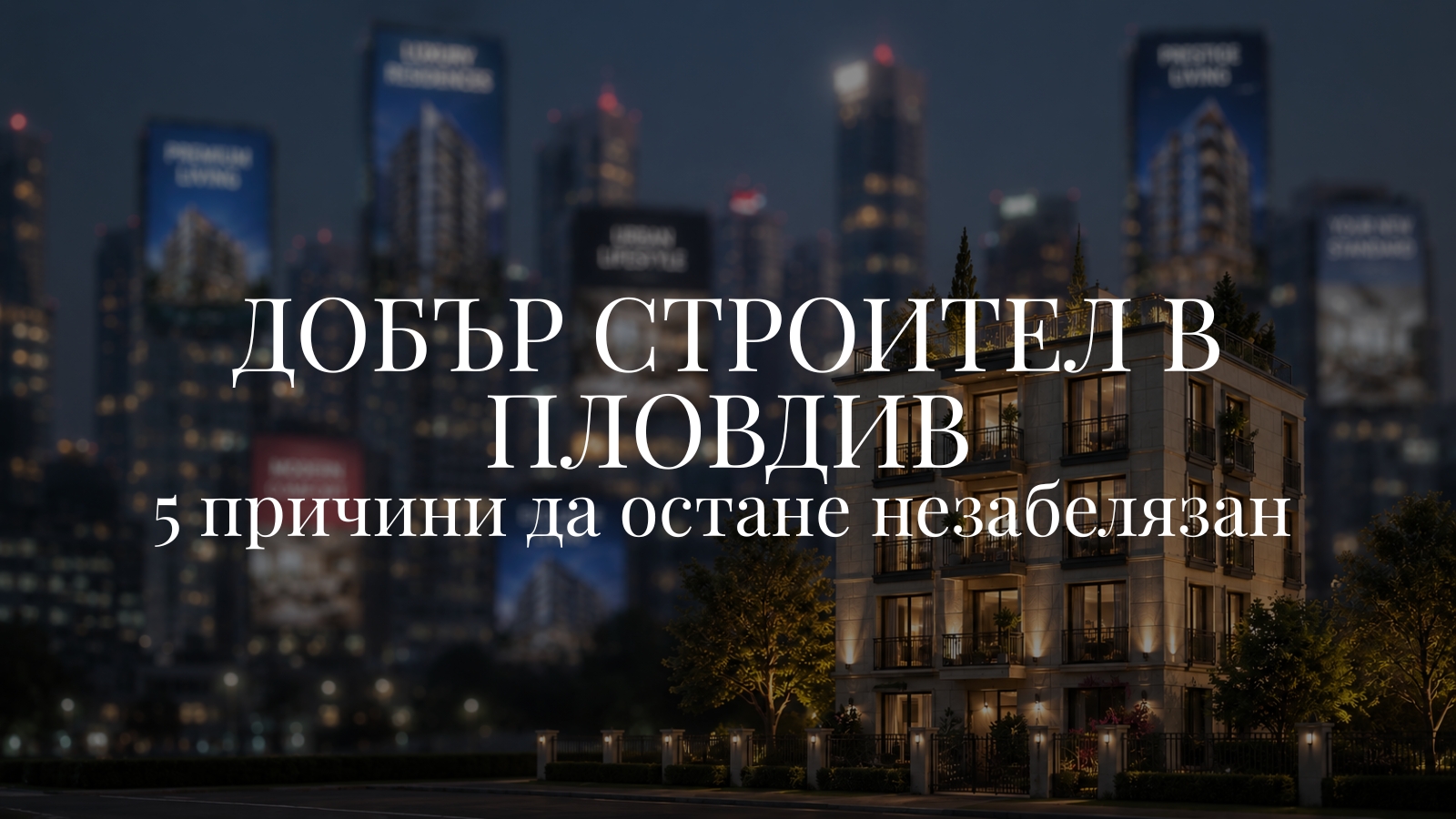 Добър строител в Пловдив: 5 причини да остане незабелязан