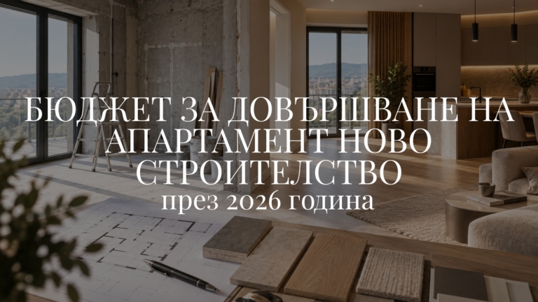Бюджет за довършване на апартамент ново строителство, нов апартамент