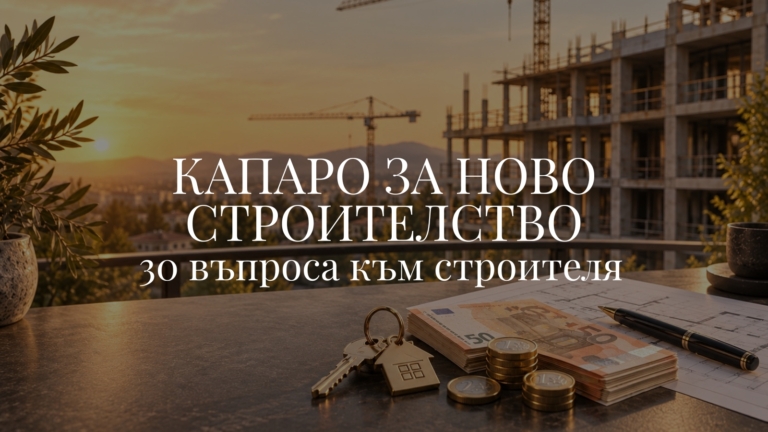 капаро за ново строителство - въпроси към строителя